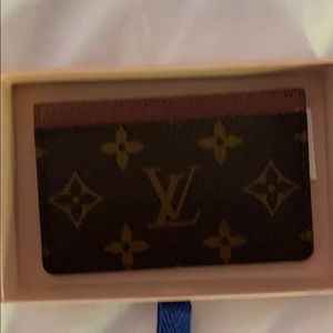 NEW LV card holder with dust bag box and ribbon!